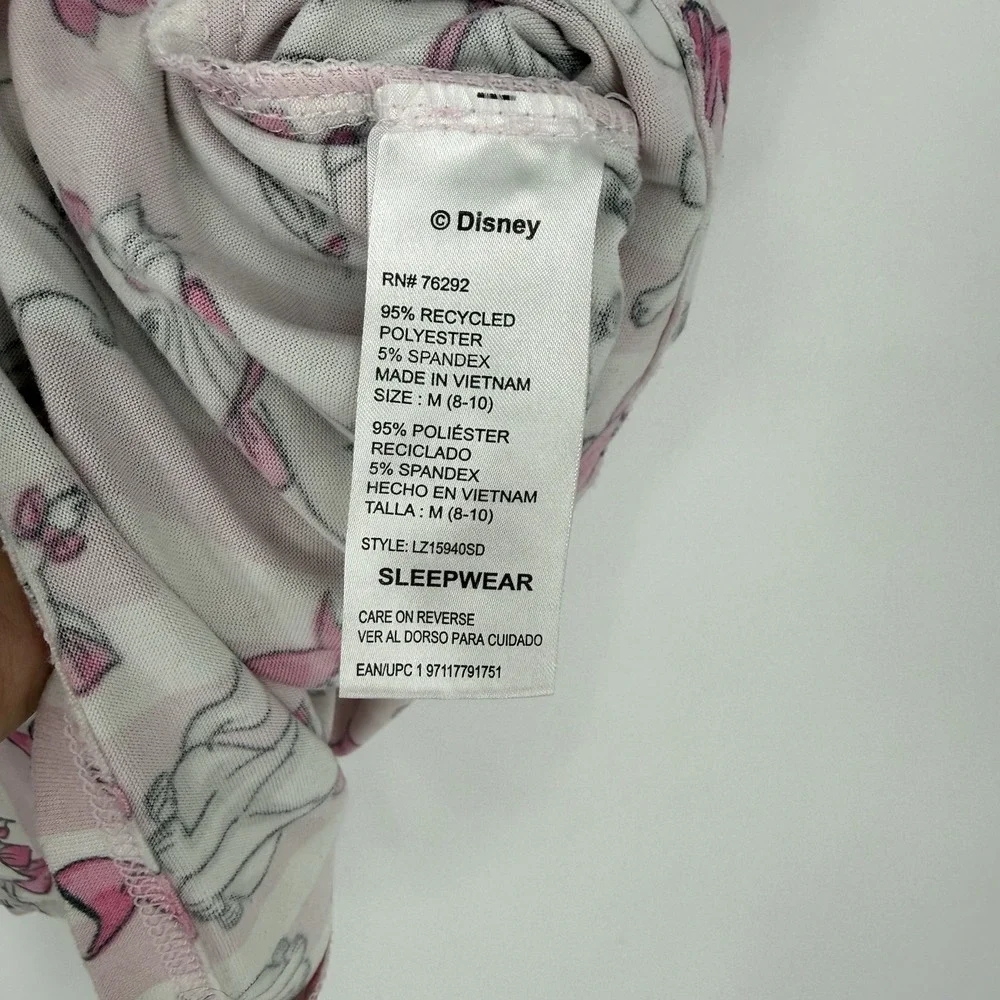 Disney Aristocats Pajama Top Woman Medium Pink Cats Marie Girly Nostalgia Soft - Picture 5 of 6